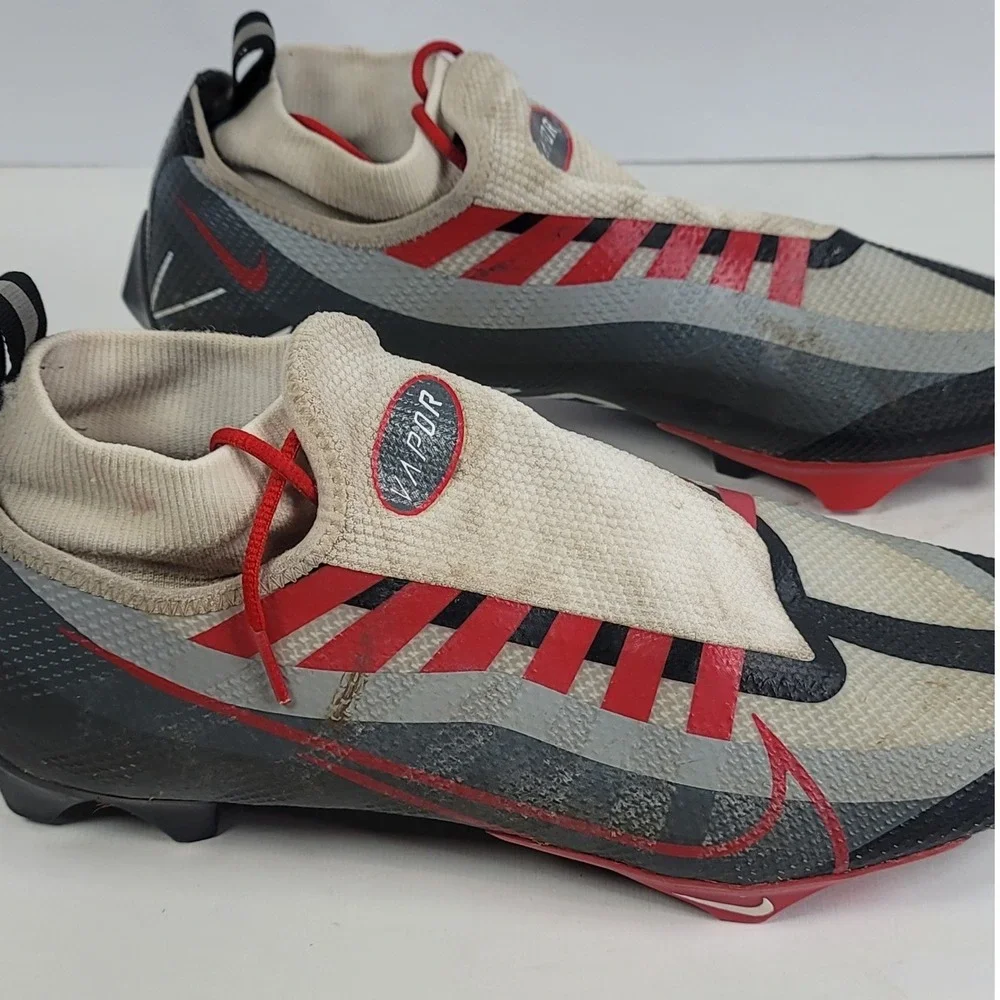 Nike Mens Vapor Edge Pro 360 Football Cleats Grey Red Black DQ3670-061 Size 12